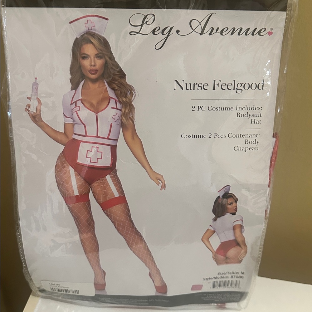HALLOWEEN Leg Avenue Red and White Sexy Nurse Costume